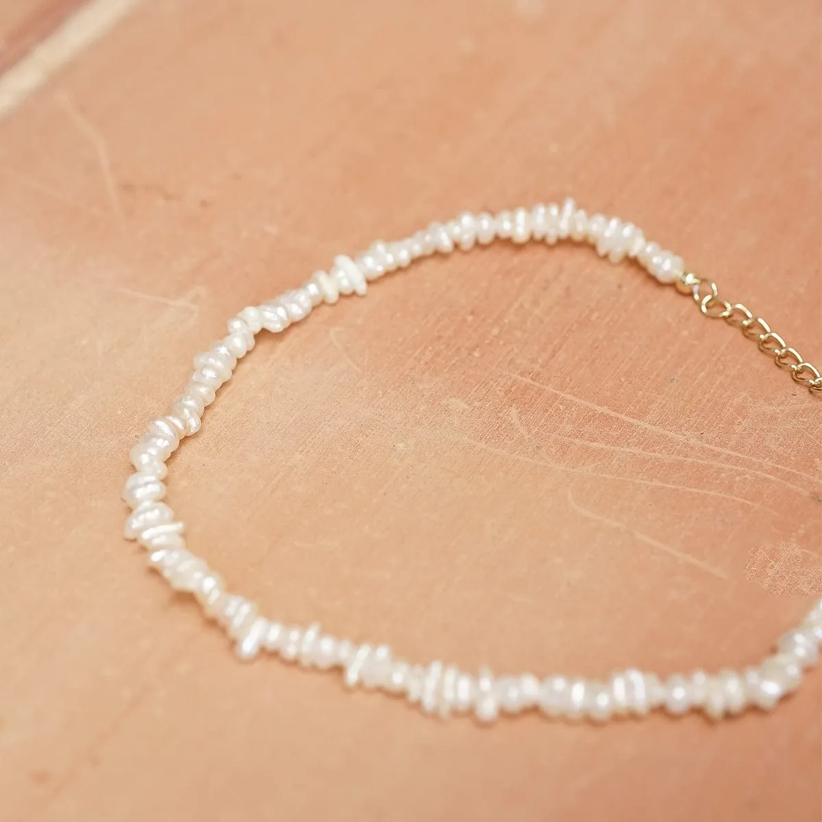 Polly Sayer Beach Pearl Anklet 18ct Gold Plate sold by Daisy Jewellery product image thumbnail 3
