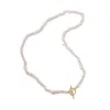 Polly Sayer Beach Pearl T Bar Necklace 18ct Gold Plate sold by Daisy Jewellery