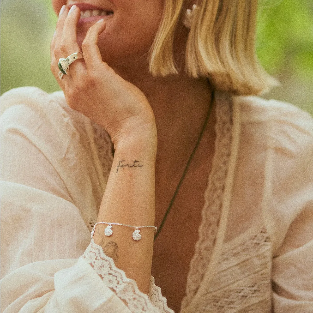 Polly Sayer Shell Charm Bracelet Silver Plate sold by Daisy Jewellery product image thumbnail 4