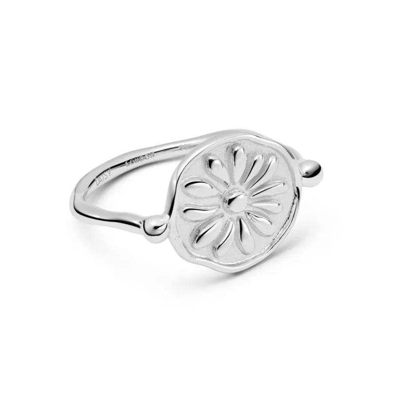 Daisy Flower Ring Sterling Silver sold by Daisy Jewellery