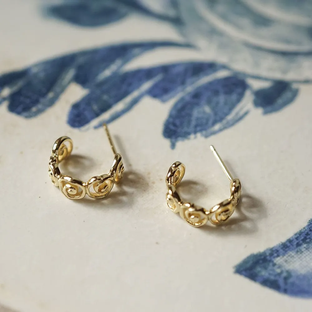 Spiral Hoop Earrings 18ct Gold Plate sold by Daisy Jewellery product image thumbnail 4