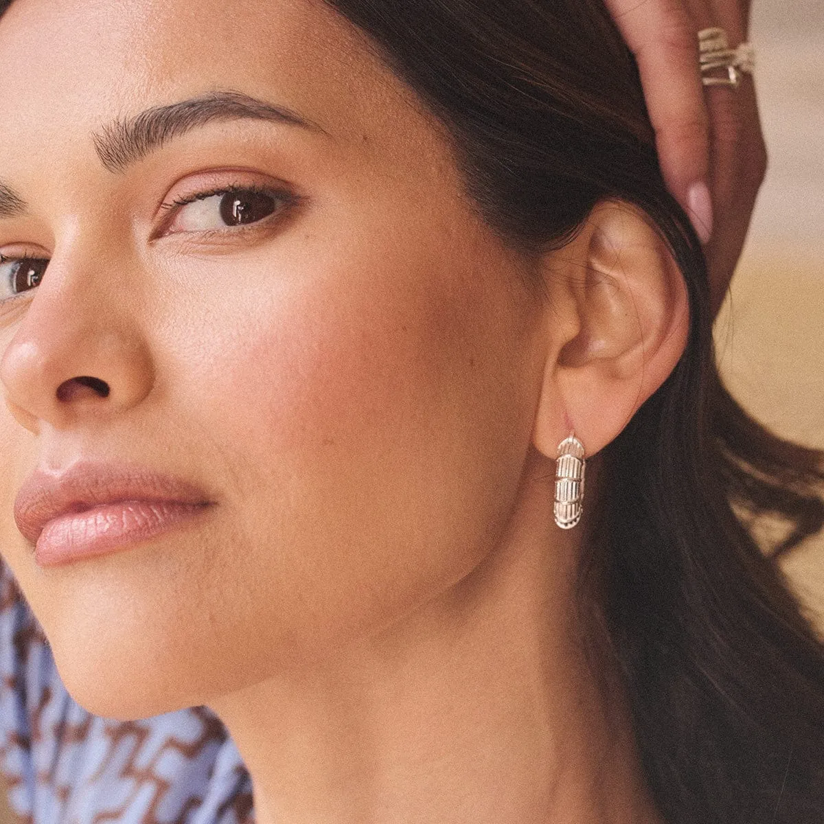 Apollo Hoop Earrings Sterling Silver sold by Daisy Jewellery product image thumbnail 3