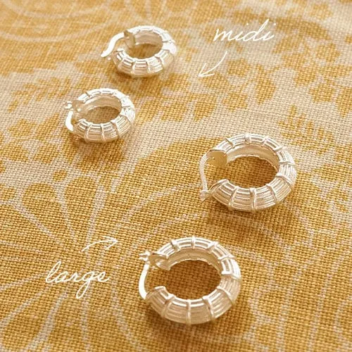 Apollo Hoop Earrings Sterling Silver sold by Daisy Jewellery product image thumbnail 2