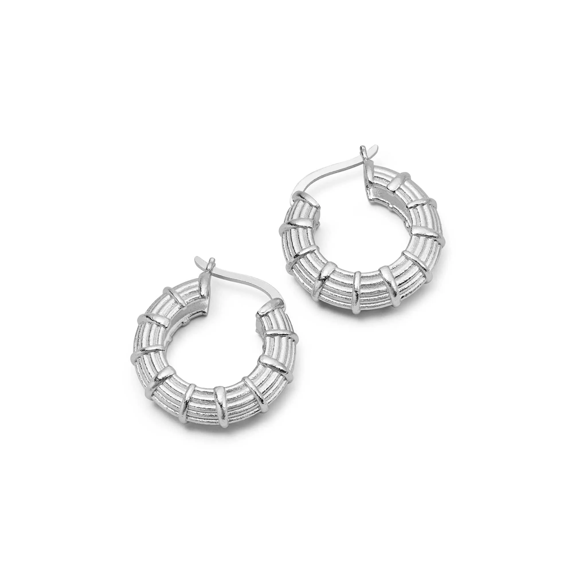 Apollo Hoop Earrings Sterling Silver sold by Daisy Jewellery