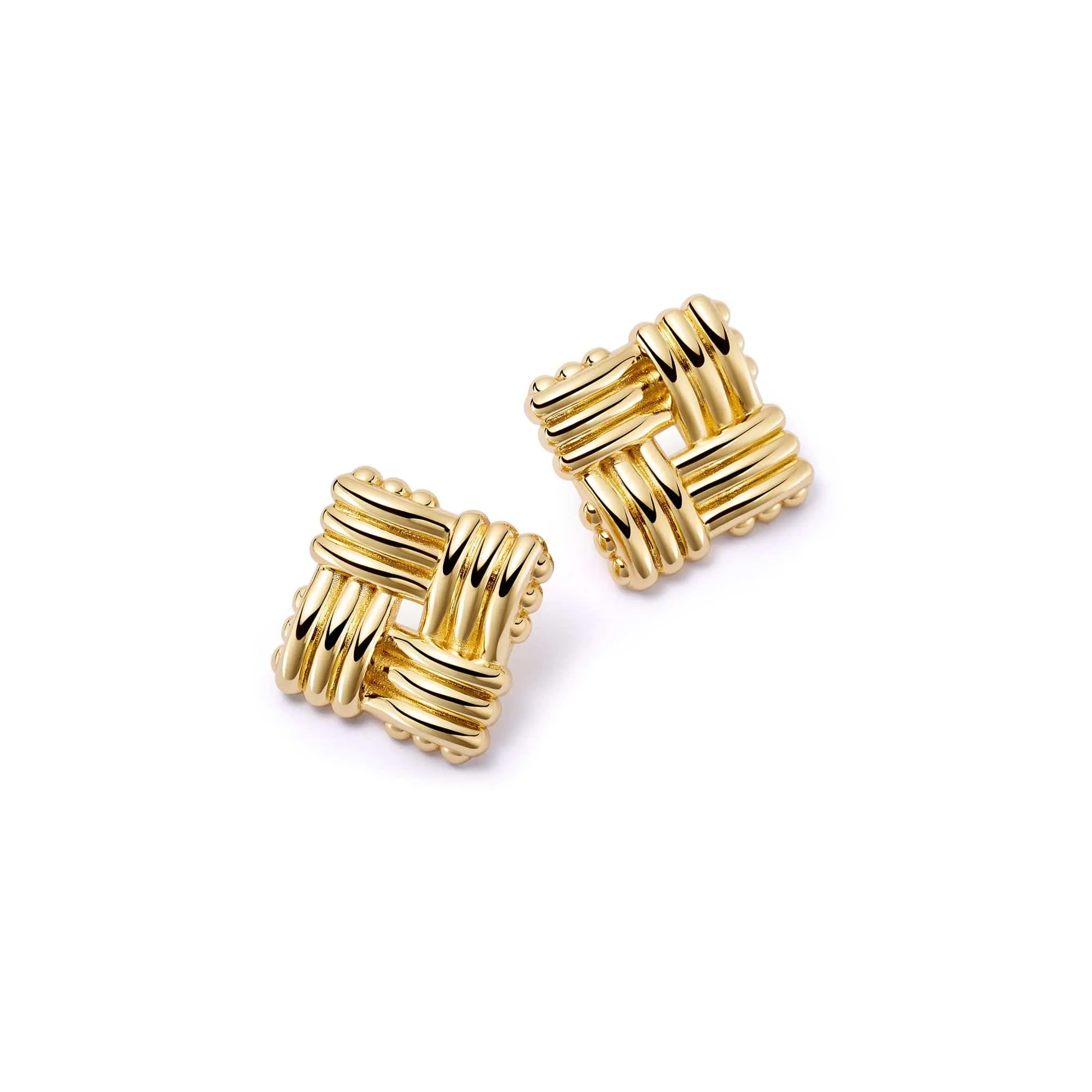 Polly Sayer Lattice Stud Earrings 18ct Gold Plate sold by Daisy Jewellery