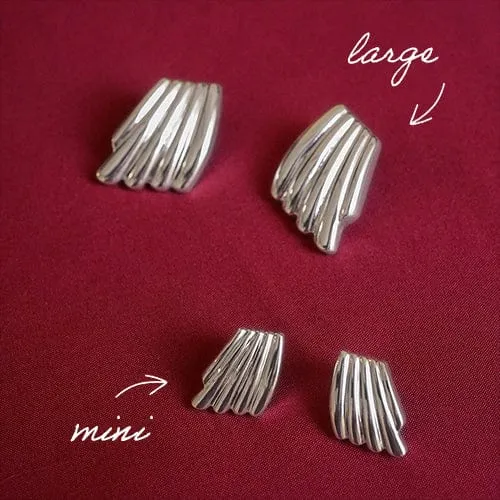 Polly Sayer Wave Stud Earrings Silver Plate sold by Daisy Jewellery product image thumbnail 5