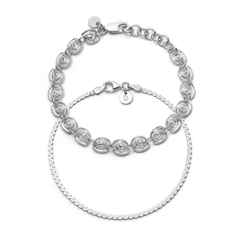 Sol Bracelet Layering Set Sterling Silver made by Daisy Jewellery