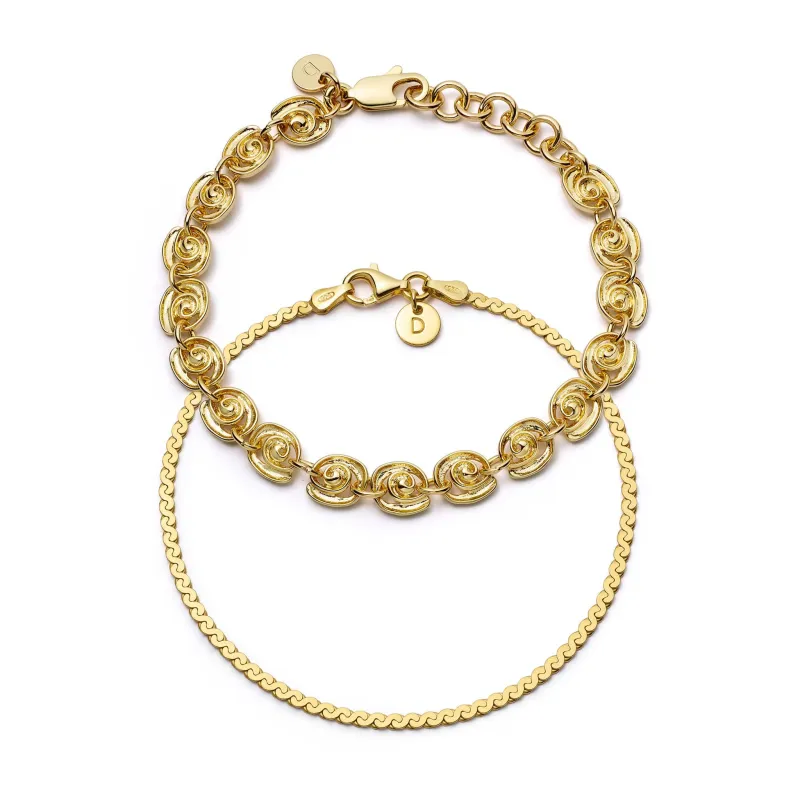 Sol Bracelet Layering Set 18ct Gold Plate sold by Daisy Jewellery
