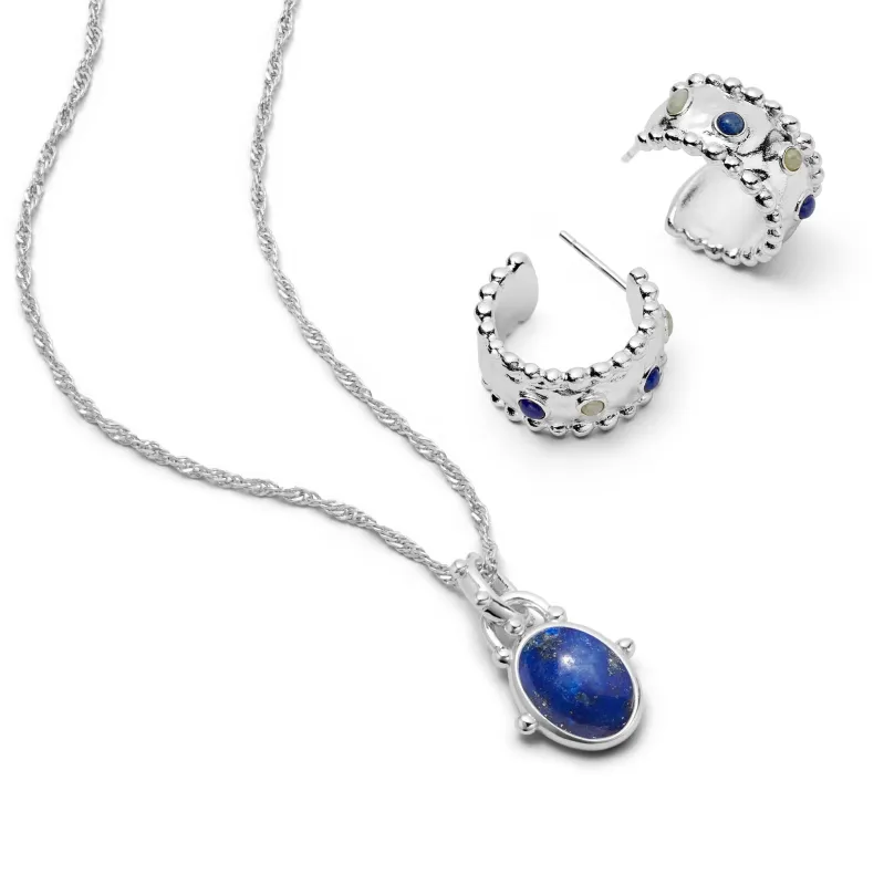 Sol Lapis Layering Set Sterling Silver sold by Daisy Jewellery