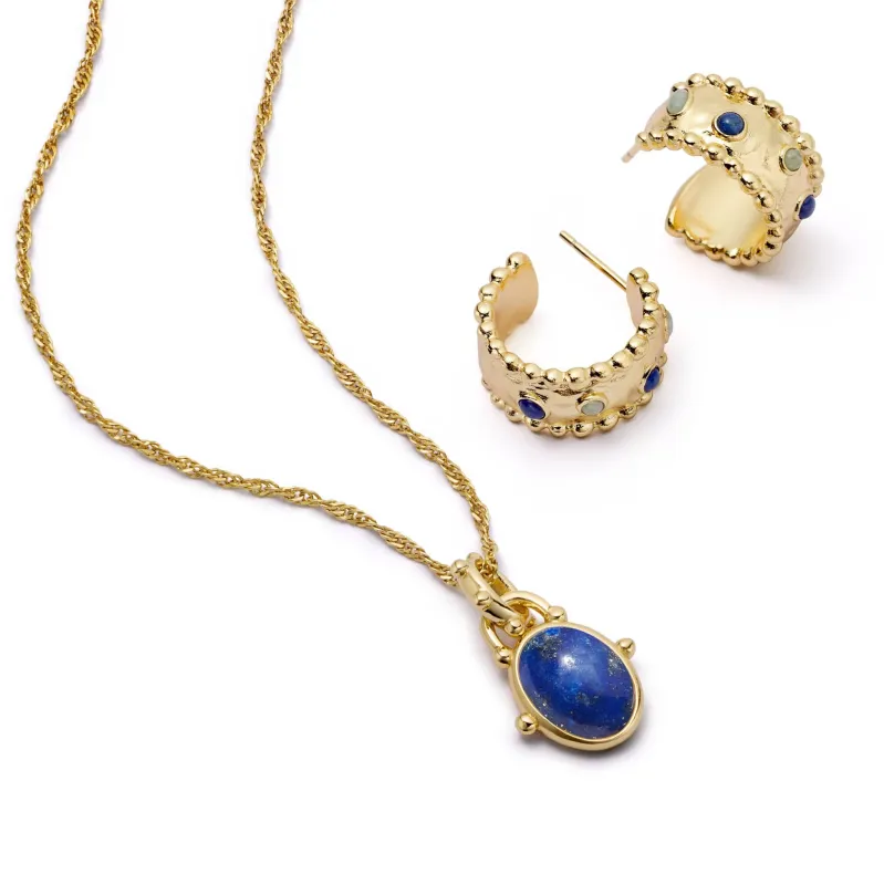 Sol Lapis Layering Set 18ct Gold Plate sold by Daisy Jewellery