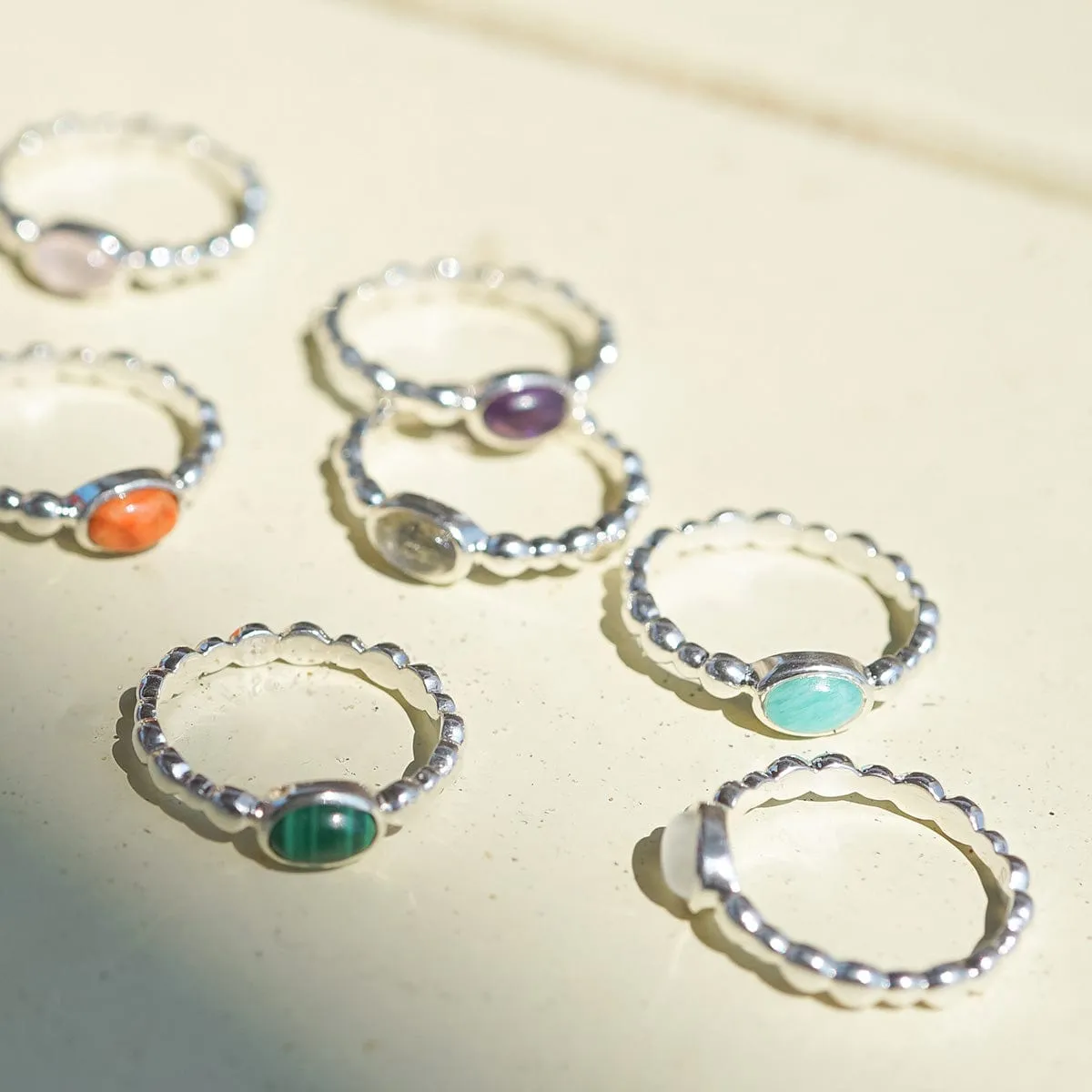 Amazonite Healing Stone Bobble Ring Sterling Silver sold by Daisy Jewellery product image thumbnail 2
