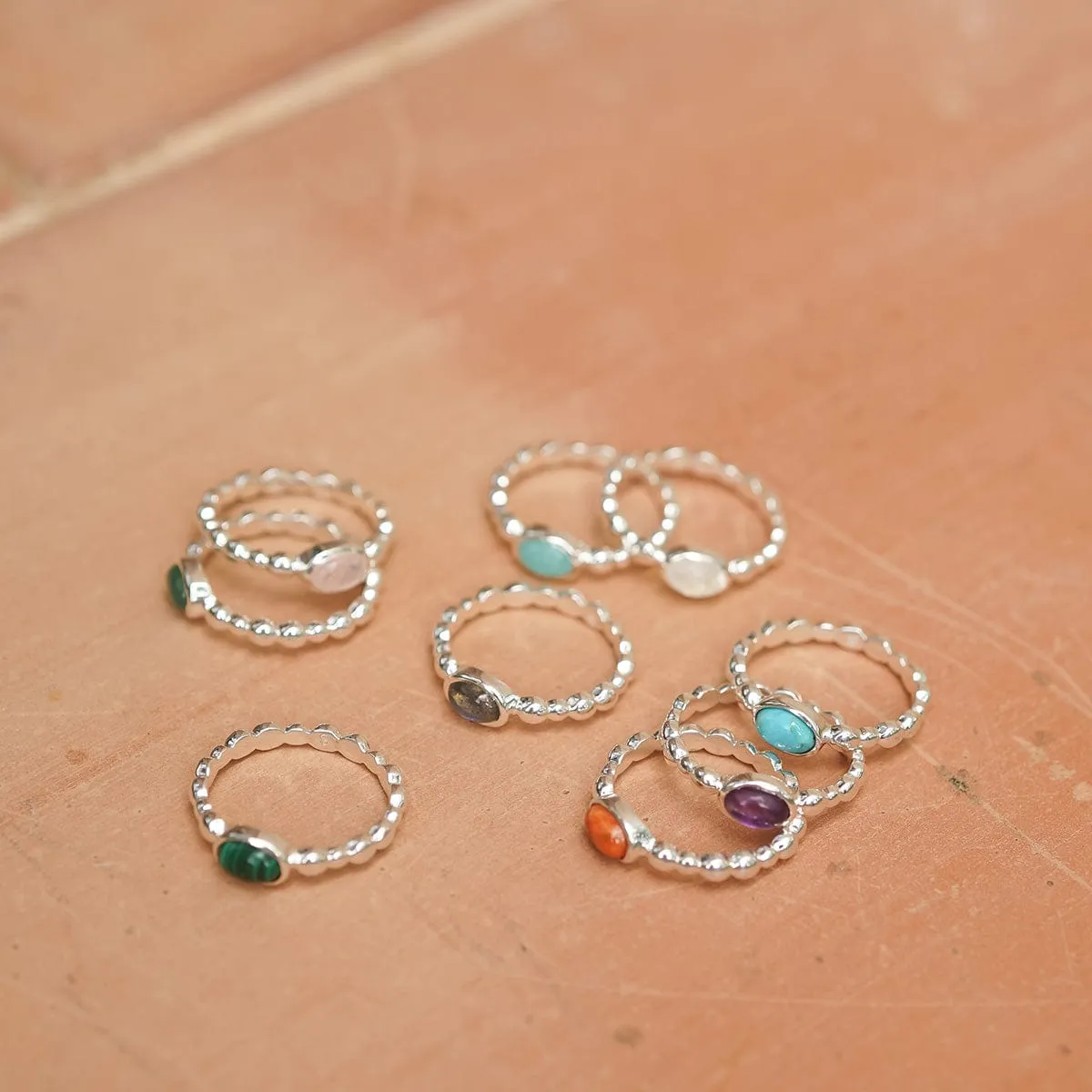 Amethyst Healing Stone Bobble Ring Sterling Silver sold by Daisy Jewellery product image thumbnail 5