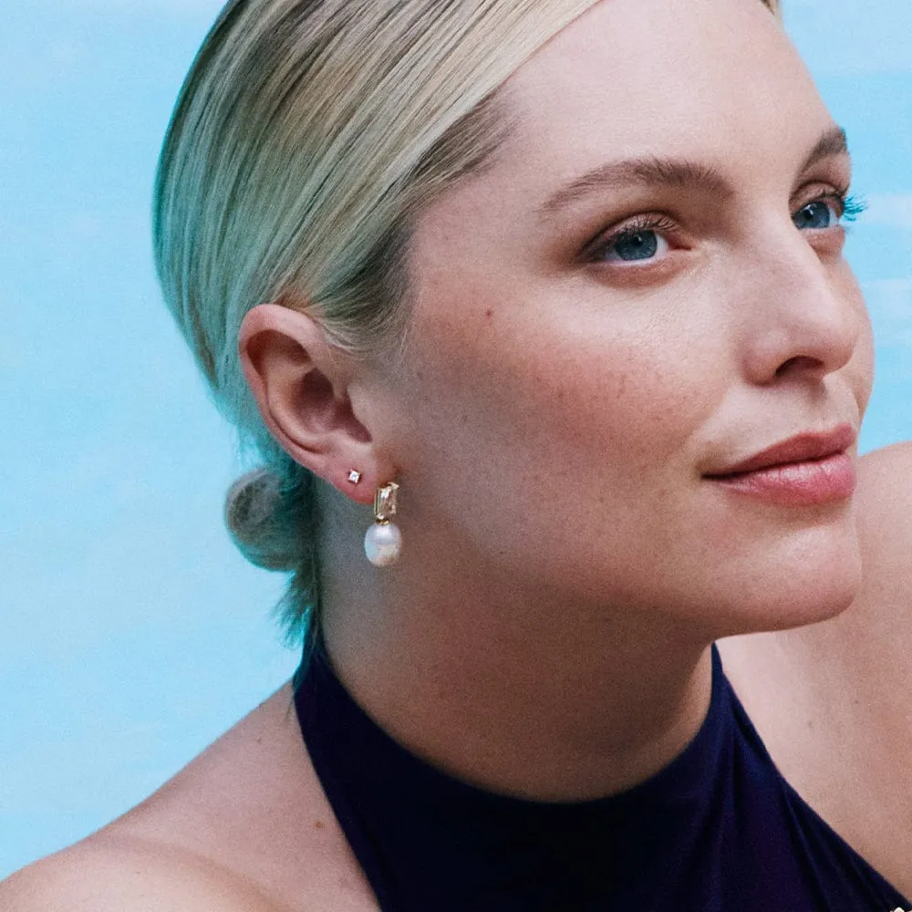 Estée Lalonde Fine Sapphire & Pearl Single Drop Earring 14ct Solid Gold sold by Daisy Jewellery product image thumbnail 4