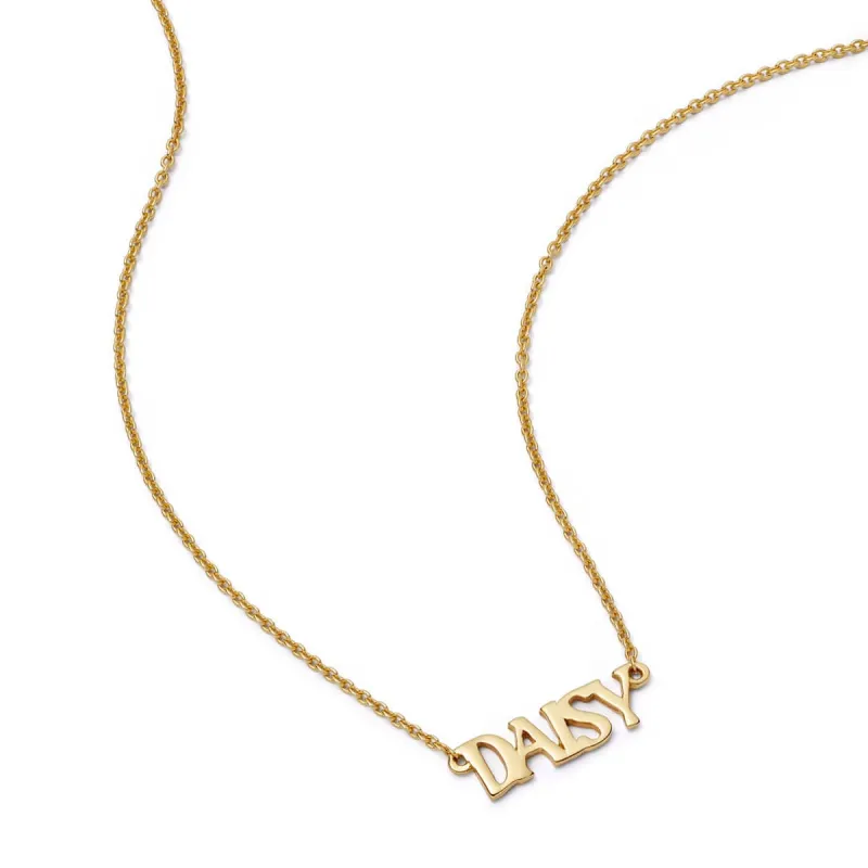 Personalised Name Necklace Solid Gold sold by Daisy Jewellery