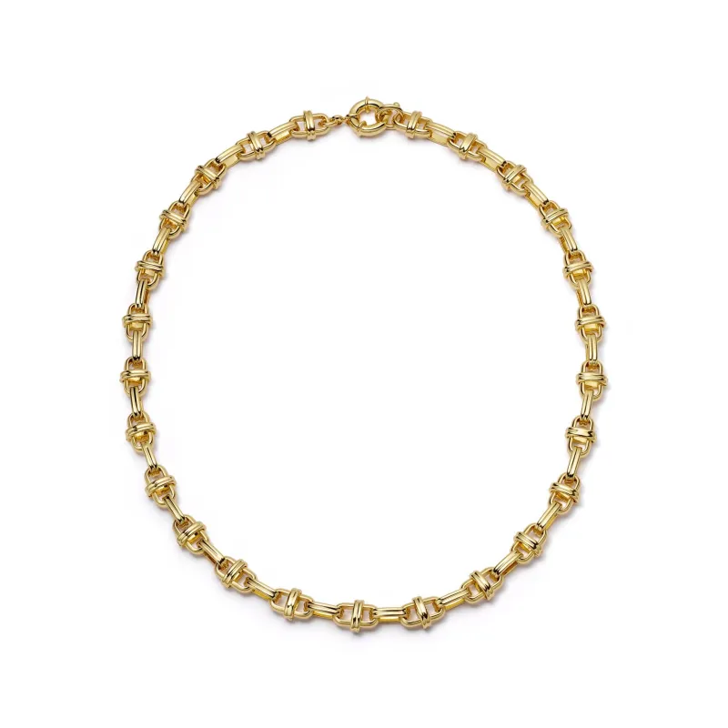 Polly Lock Chain Necklace 18ct Gold Plate sold by Daisy Jewellery