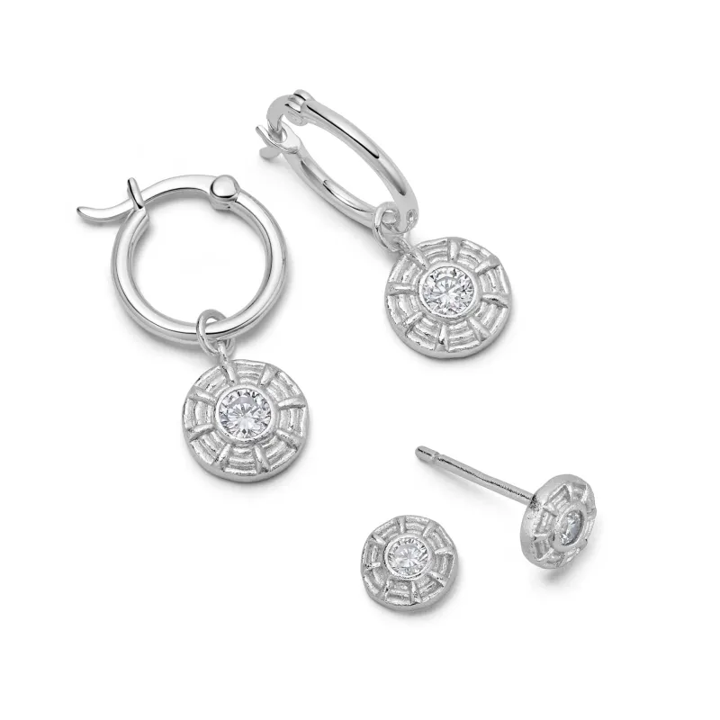 Apollo Sparkle Earring Stack Sterling Silver sold by Daisy Jewellery