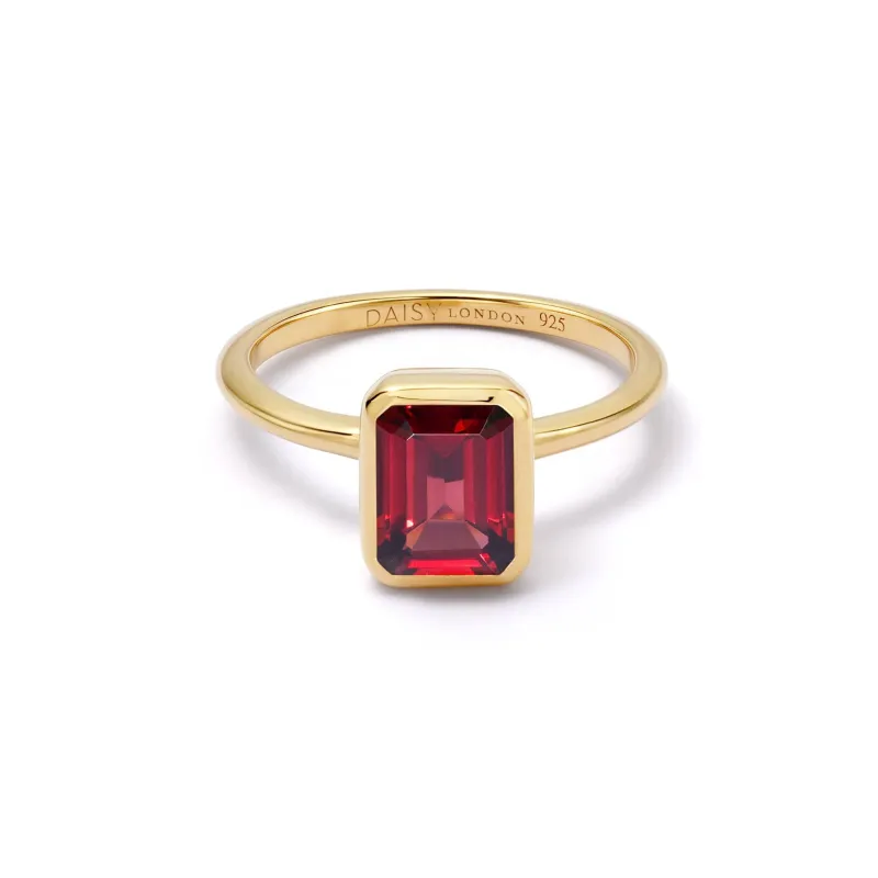 Birthstone Ring 18ct Gold Plate sold by Daisy Jewellery