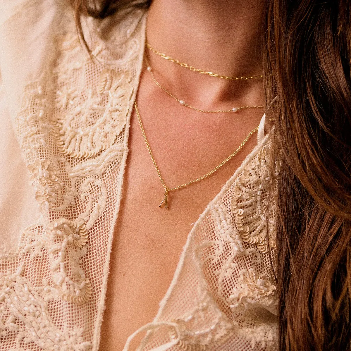 Personalised Initial Pendant Necklace 18ct Gold Plate sold by Daisy Jewellery product image thumbnail 5