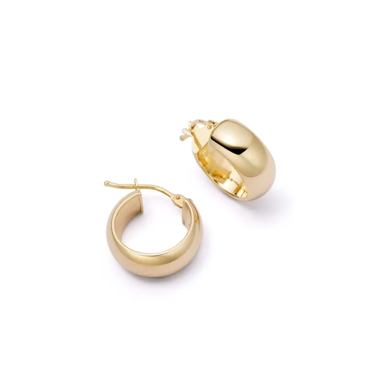 Chubby Hoop Earrings 9ct Solid Gold sold by Daisy Jewellery
