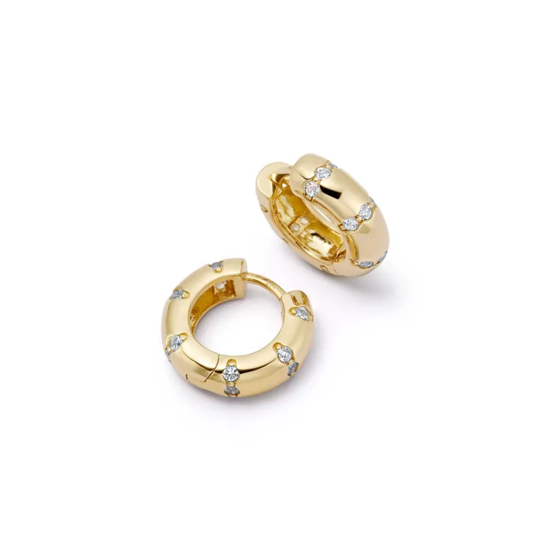 Sapphire Hoop Earrings 9ct Solid Gold sold by Daisy Jewellery