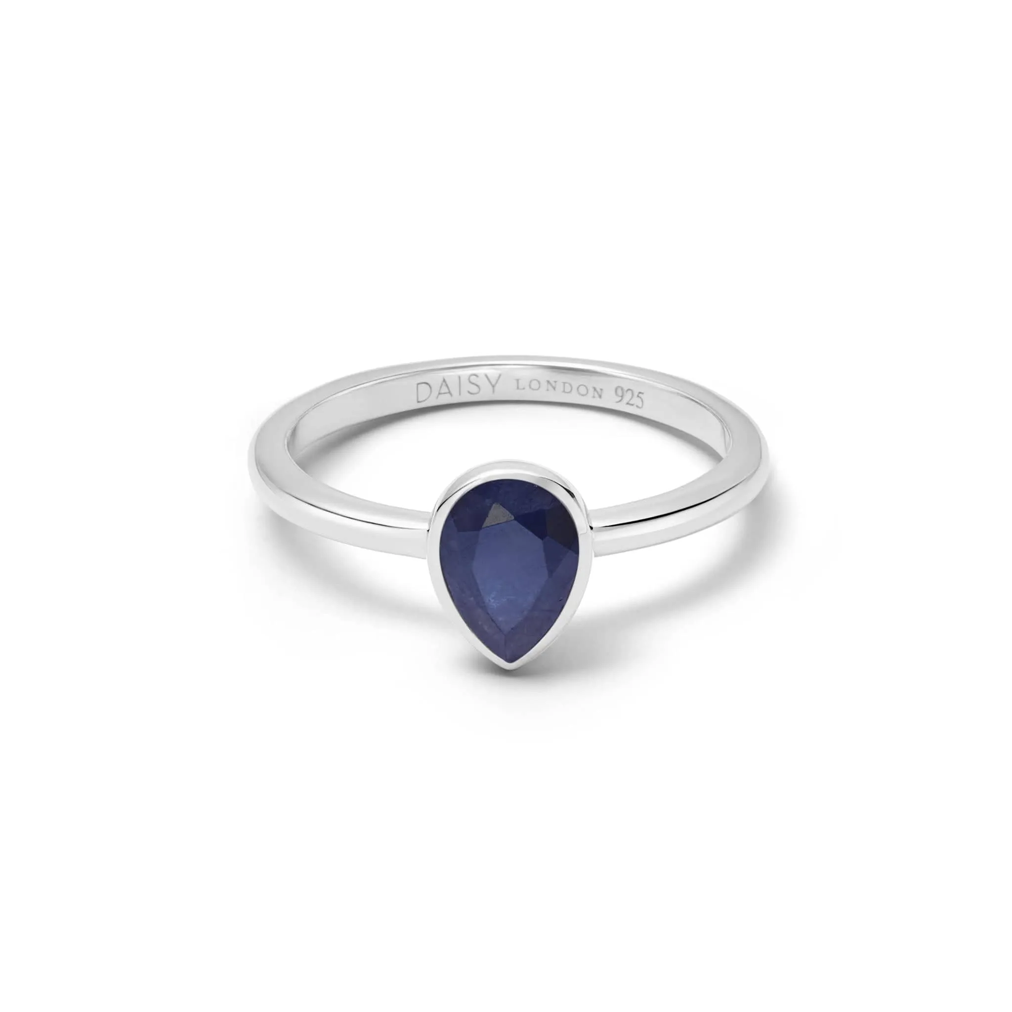 Sapphire September Birthstone Ring Sterling Silver sold by Daisy Jewellery