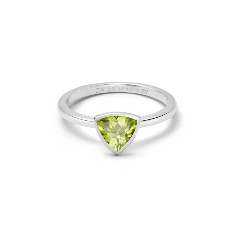 Peridot August Birthstone Ring Sterling Silver sold by Daisy Jewellery