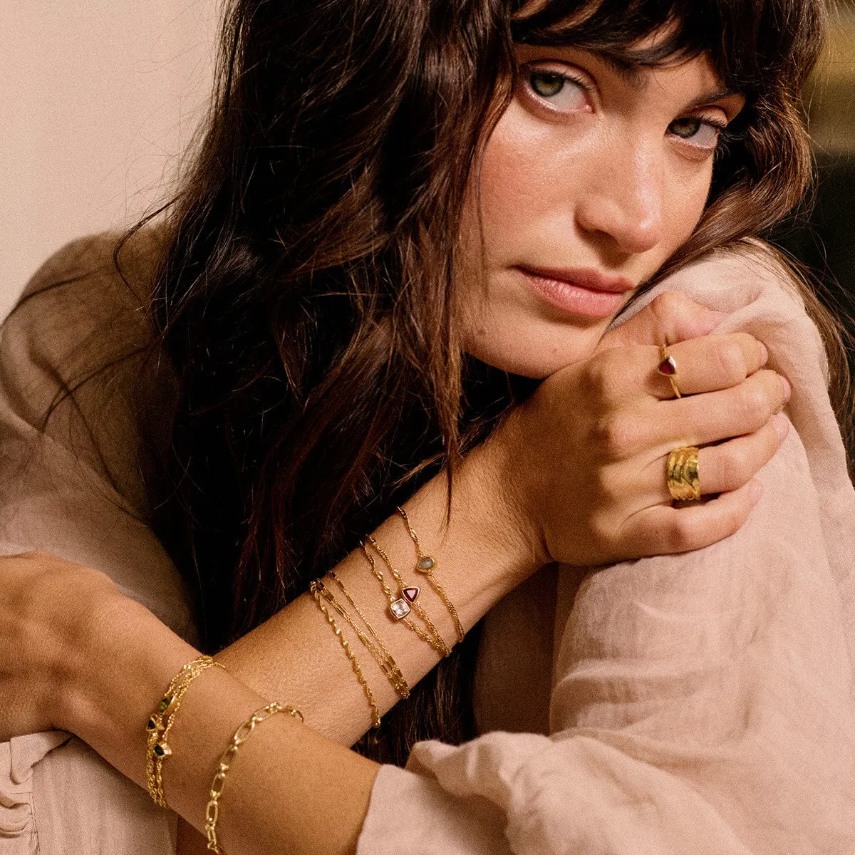 Ruby July Birthstone Ring 18ct Gold Plate sold by Daisy Jewellery product image thumbnail 4