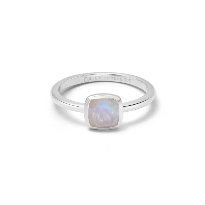 Moonstone June Birthstone Ring Sterling Silver sold by Daisy Jewellery