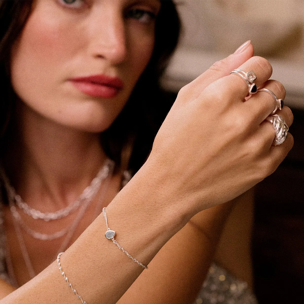 White Topaz April Birthstone Ring Sterling Silver sold by Daisy Jewellery product image thumbnail 4