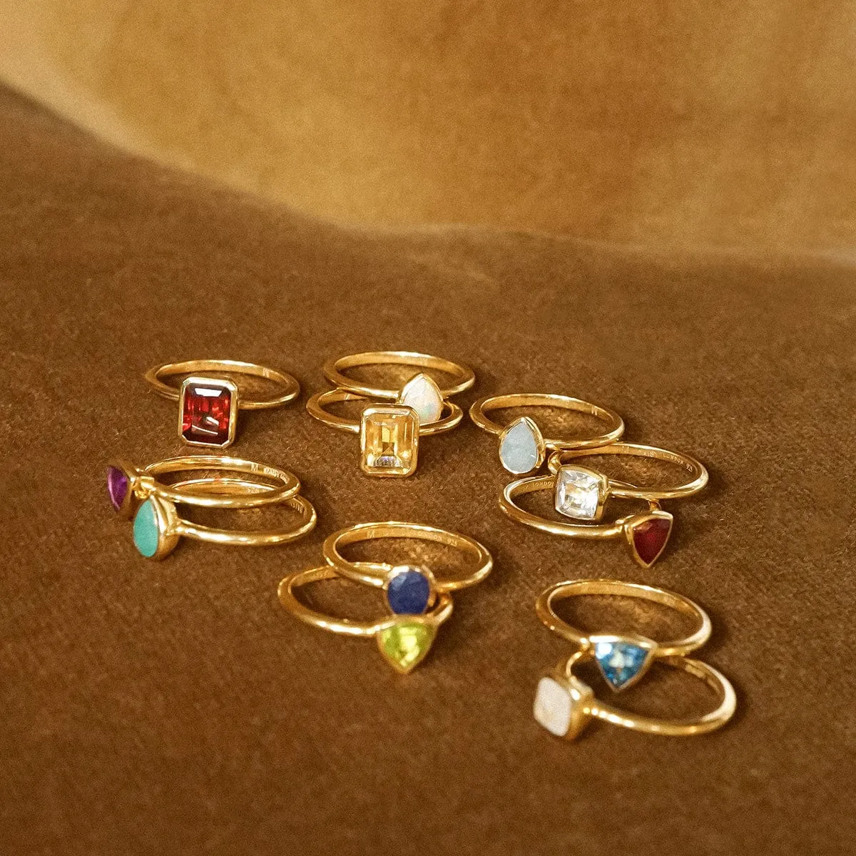 Garnet January Birthstone Ring 18ct Gold Plate sold by Daisy Jewellery product image thumbnail 3