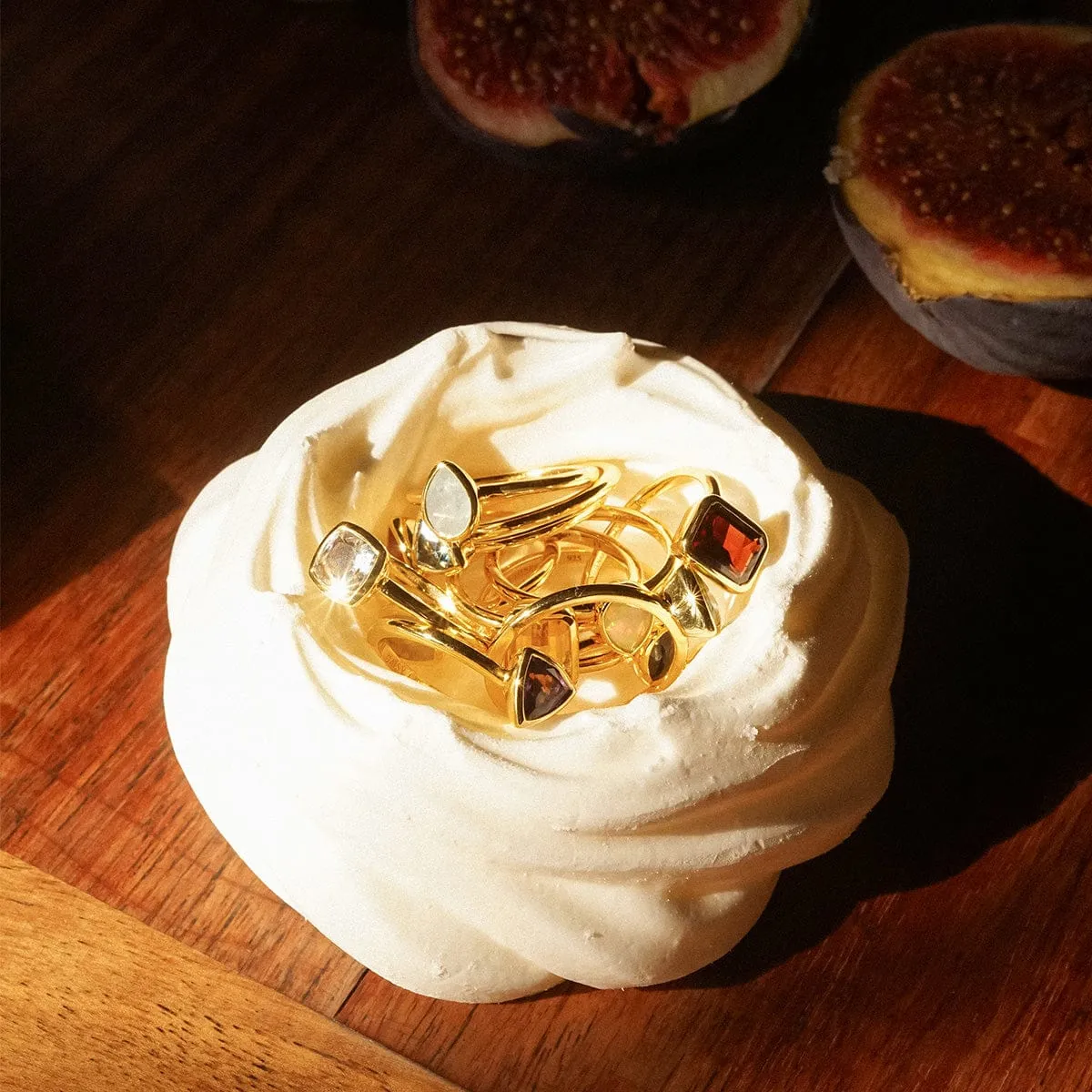 Garnet January Birthstone Ring 18ct Gold Plate sold by Daisy Jewellery product image thumbnail 5