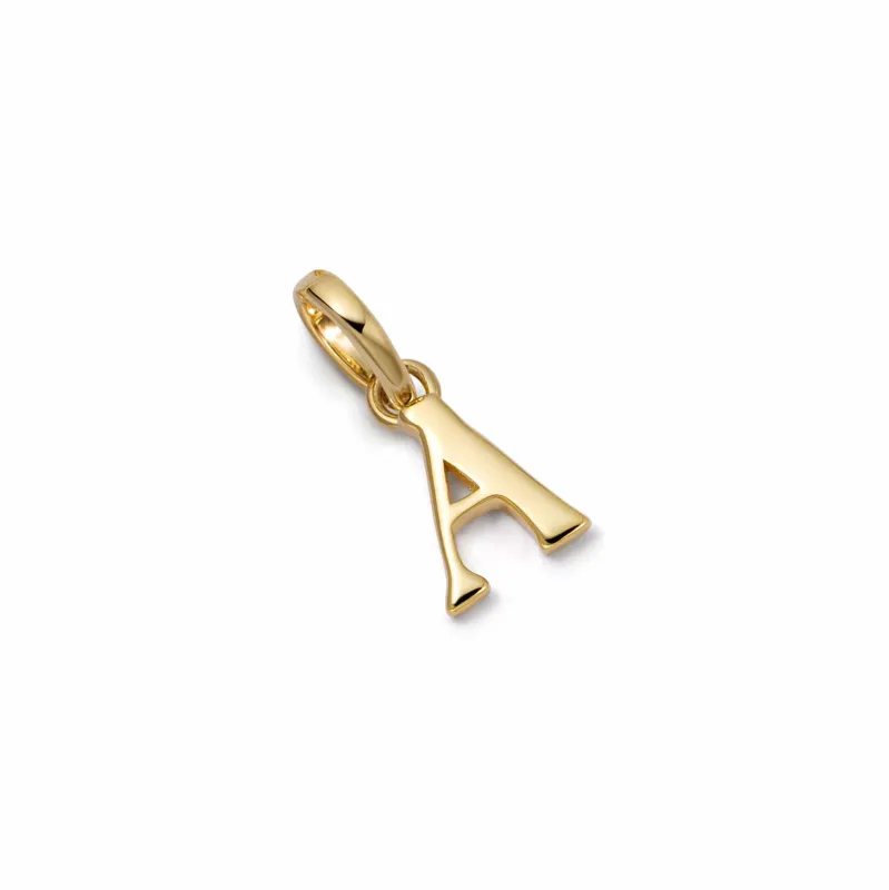 Personalised Initial Charm Pendant 18ct Gold Plate sold by Daisy Jewellery