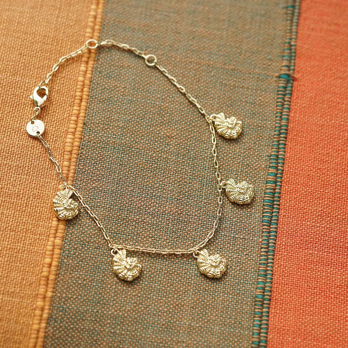 Polly Shell Charm Bracelet 18ct Gold Plate sold by Daisy Jewellery product image thumbnail 5