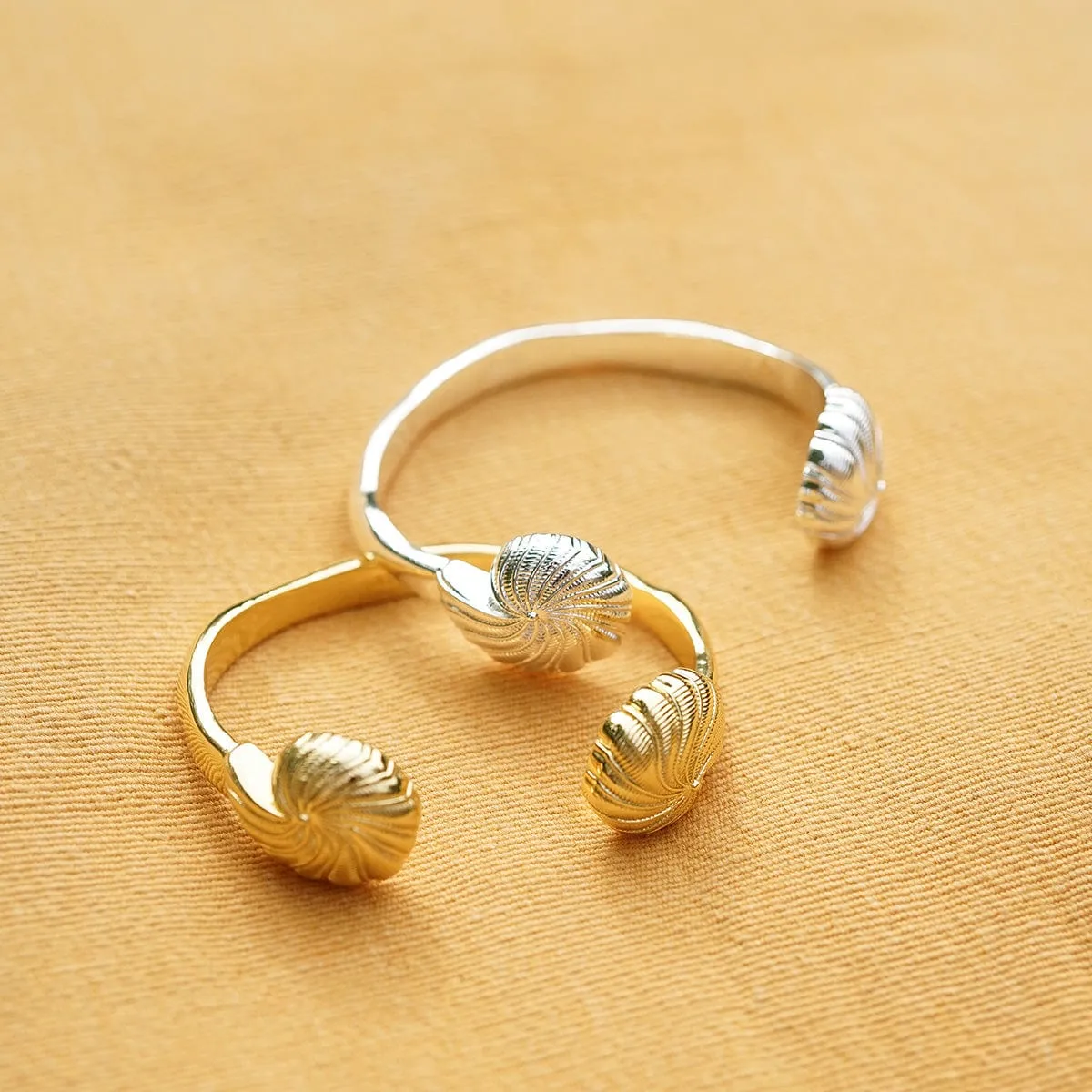 Polly Shell Cuff Bangle Silver Plate sold by Daisy Jewellery product image thumbnail 5