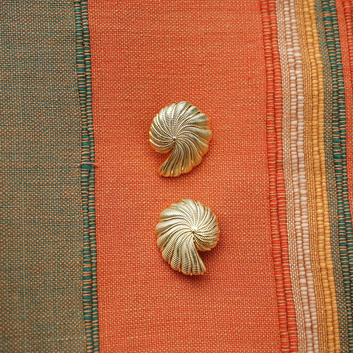 Polly Oversized Shell Stud Earrings 18ct Gold Plate sold by Daisy Jewellery product image thumbnail 3