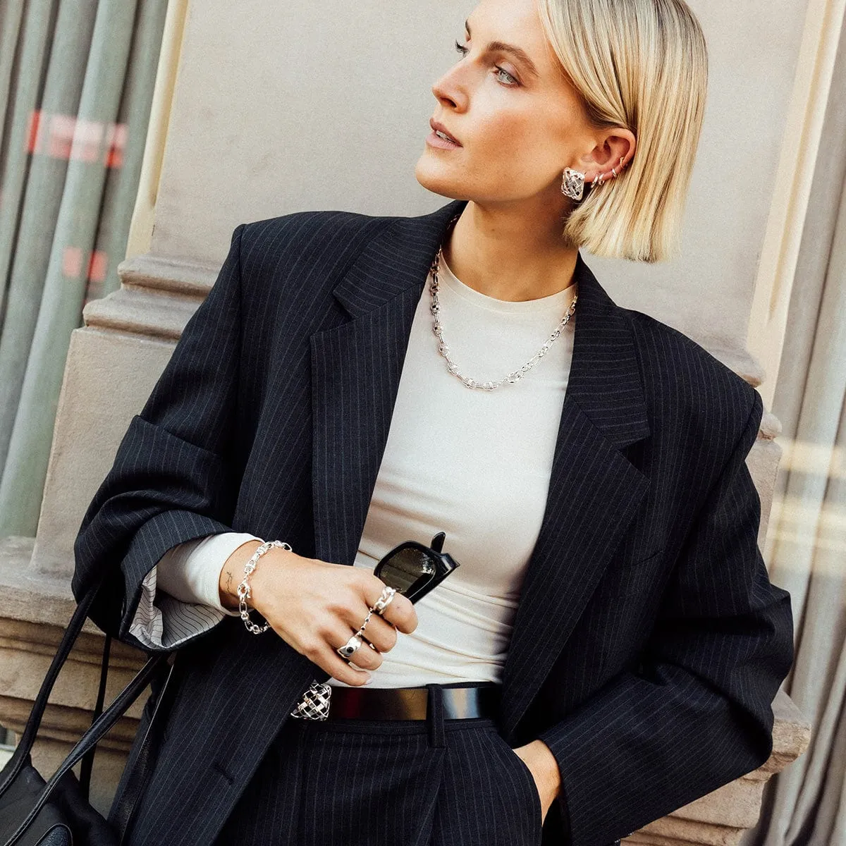 Polly Black Onyx Bobble Ring Sterling Silver sold by Daisy Jewellery product image thumbnail 4