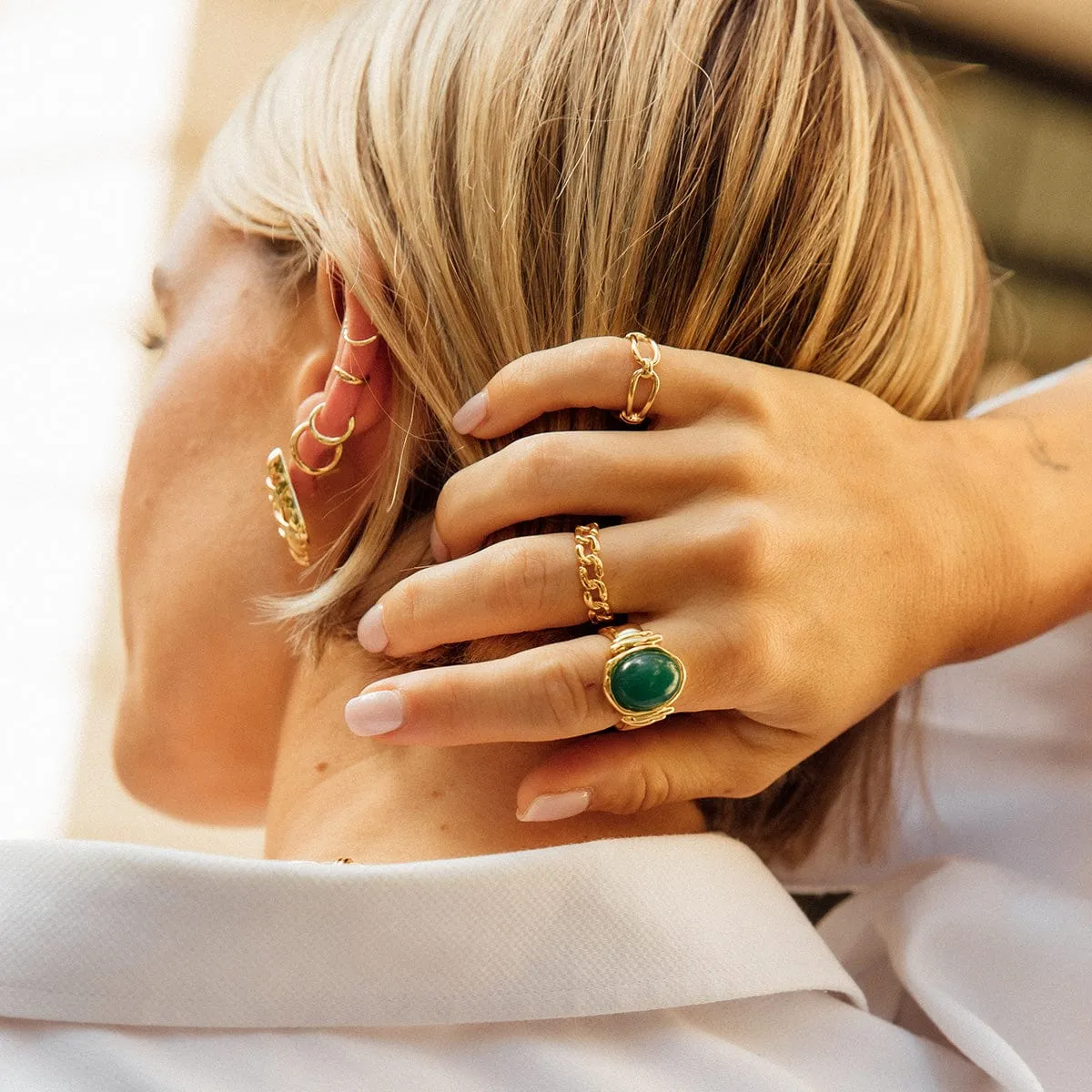 Polly Knot Band Ring 18ct Gold Plate sold by Daisy Jewellery product image thumbnail 2