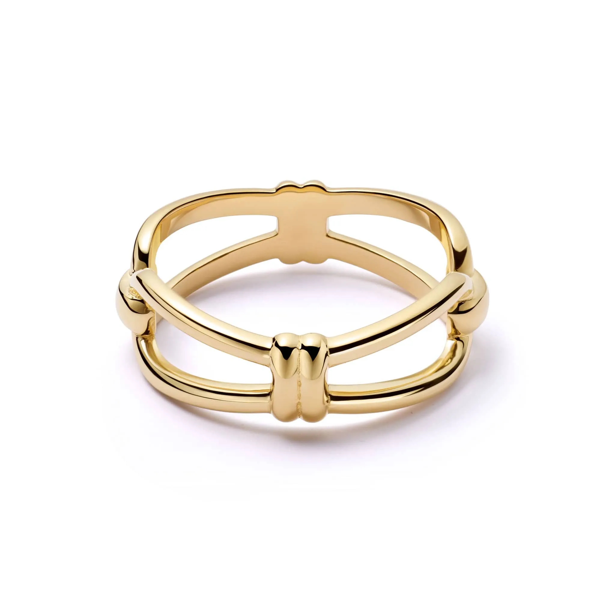 Polly Knot Band Ring 18ct Gold Plate sold by Daisy Jewellery