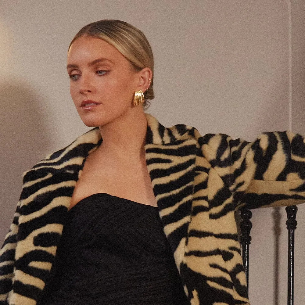 Polly Oversized Wave Stud Earrings 18ct Gold Plate sold by Daisy Jewellery product image thumbnail 5