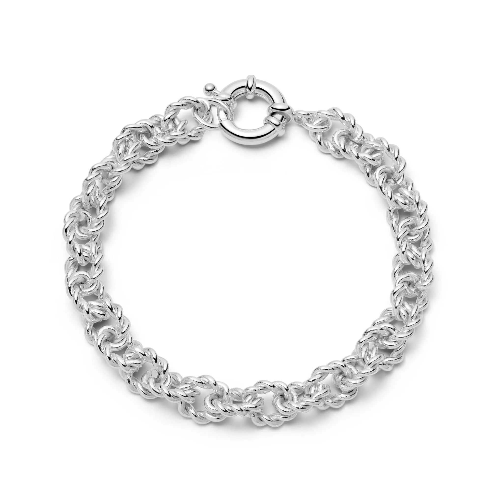 Polly Vintage Rope Chain Bracelet Silver Plate sold by Daisy Jewellery