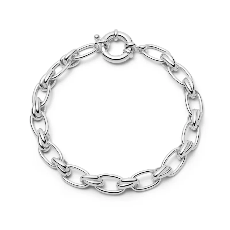 Polly Vintage Link Chain Bracelet Silver Plate sold by Daisy Jewellery
