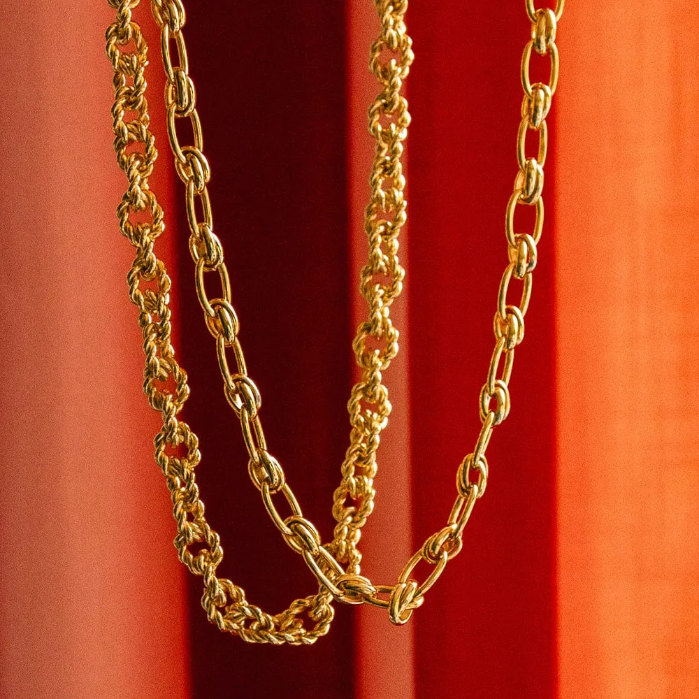 Polly Vintage Link Chain Necklace 18ct Gold Plate sold by Daisy Jewellery product image thumbnail 5