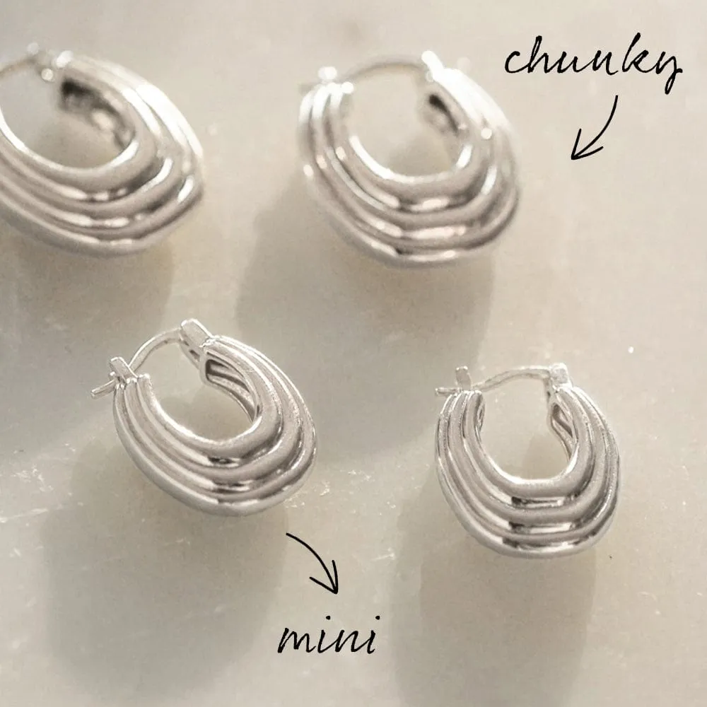 Polly Ridge Hoop Earring Stack Silver Plate sold by Daisy Jewellery product image thumbnail 3