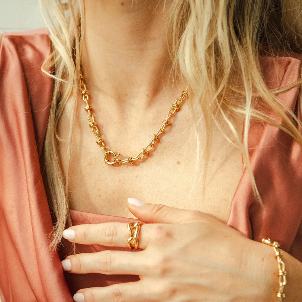 Polly Knot Chain Layering Set 18ct Gold Plate sold by Daisy Jewellery product image thumbnail 2