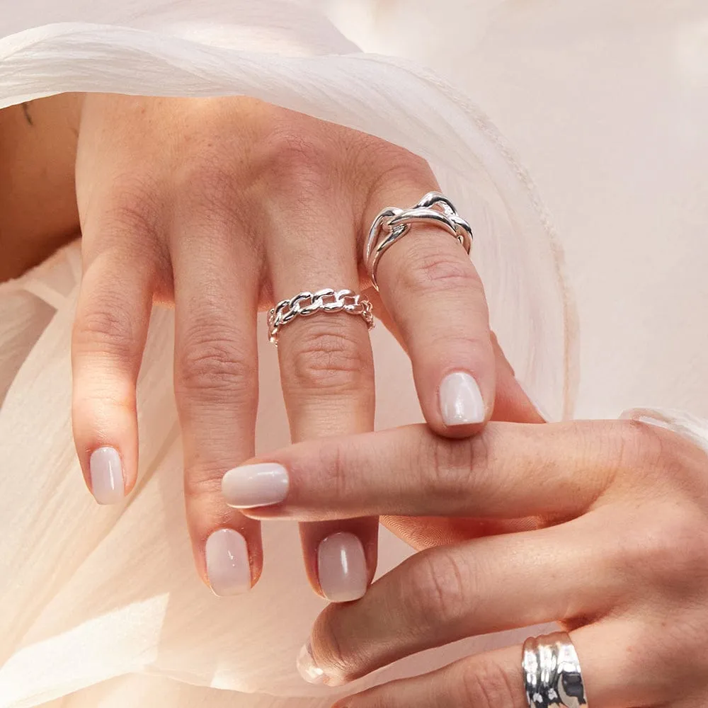 Polly Solid Chain Ring Sterling Silver sold by Daisy Jewellery product image thumbnail 2