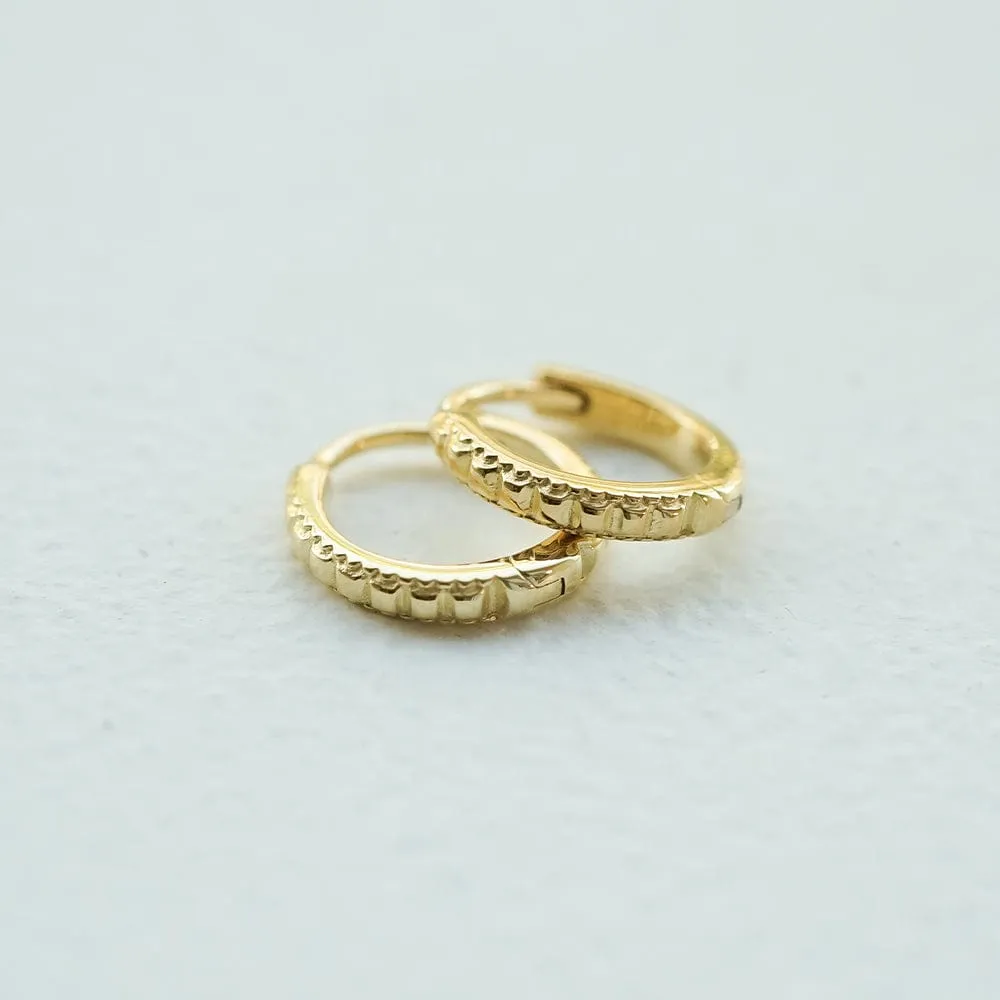 Polly Ridge Huggie Hoop Earrings 18ct Gold Plate sold by Daisy Jewellery product image thumbnail 3