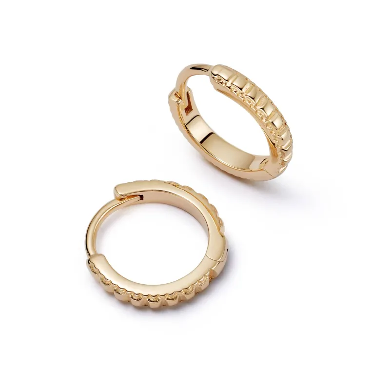 Polly Ridge Huggie Hoop Earrings 18ct Gold Plate sold by Daisy Jewellery