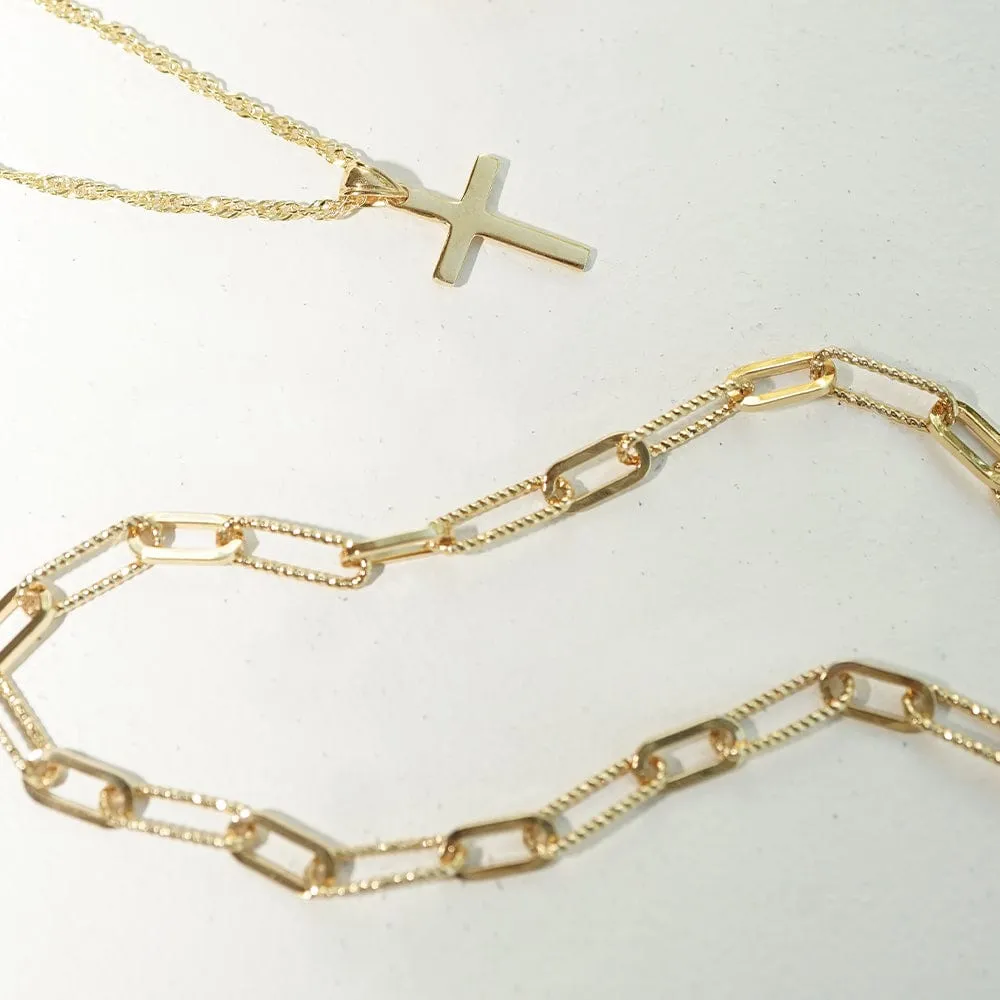 Polly Paperclip Chain Necklace 18ct Gold Plate sold by Daisy Jewellery product image thumbnail 5