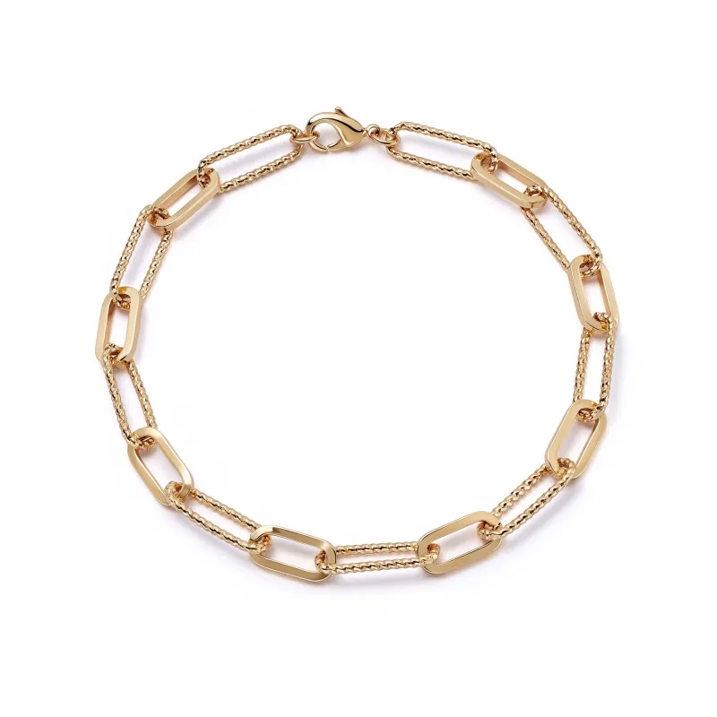 Polly Paperclip Chain Bracelet 18ct Gold Plate sold by Daisy Jewellery