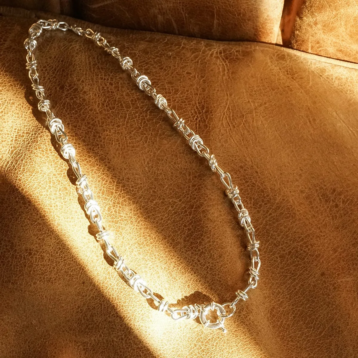 Polly Knot Chain Necklace Silver Plate sold by Daisy Jewellery product image thumbnail 3